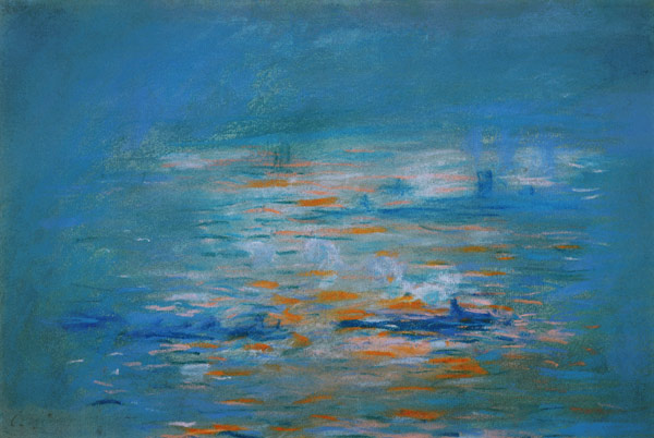Tugboats on the River Thames a Claude Monet