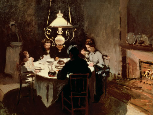 Dinner at Sisleys. a Claude Monet