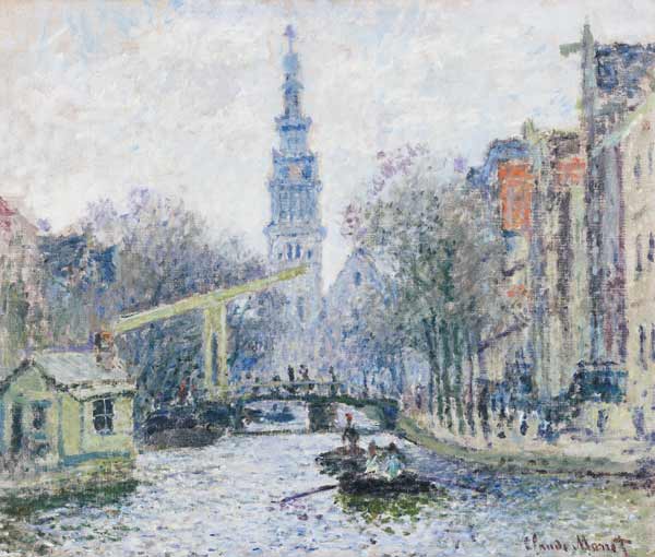 Ansicht von Amsterdam mit Kanal a Claude Monet