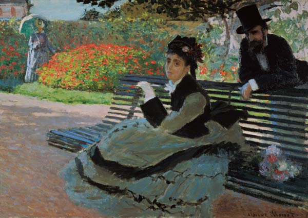 On the park bench. a Claude Monet