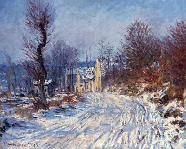 The Road to Giverny, Winter a Claude Monet