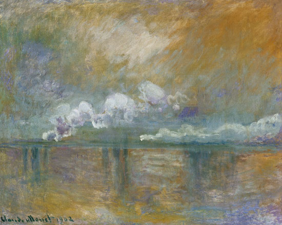 Charing Cross Bridge, Smoke in the Fog a Claude Monet