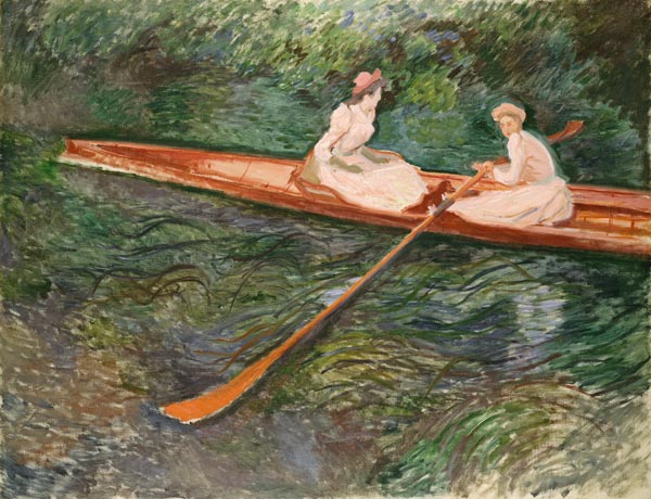 Das rosafarbene Ruderboot (La Barque Rose). a Claude Monet