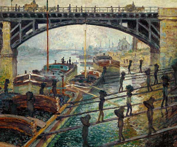 Les Dechargeurs de charbon (Die Kohlentraeger) a Claude Monet