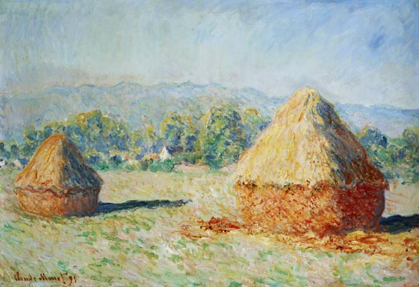Haystacks, Morning Effect a Claude Monet