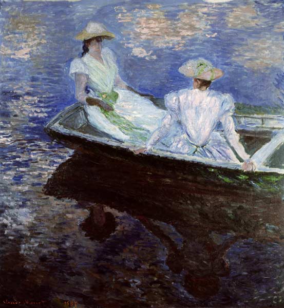 On the Boat a Claude Monet