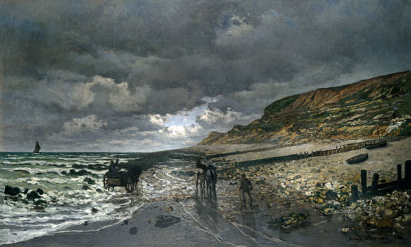La Pointe de la Hève at Low Tide a Claude Monet