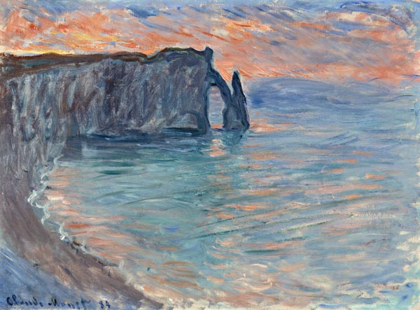 Le's Falaises this ' Etretat. a Claude Monet
