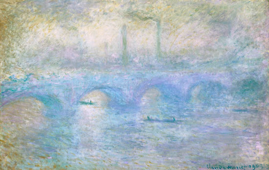 London, Waterloo bridge in the fog a Claude Monet