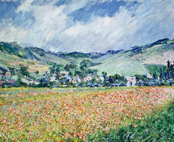 The Poppy Field near Giverny a Claude Monet