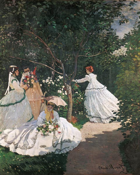 Women in the garden a Claude Monet