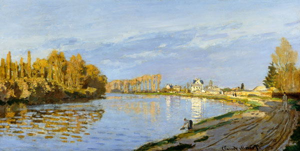The Seine at Bougival a Claude Monet