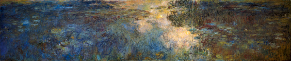 Il bacino delle ninfee,trittico a Claude Monet