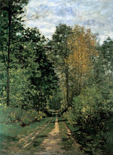 Sentiero nella foresta a Claude Monet