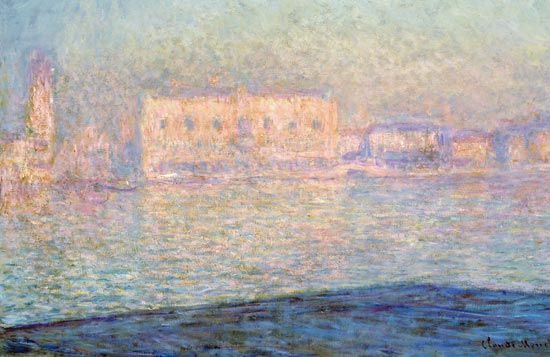 Le Palais Ducal Vu De Saint-Georges Majeur a Claude Monet