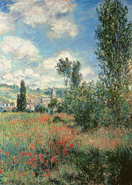 sentiero tra i papaveri a Claude Monet