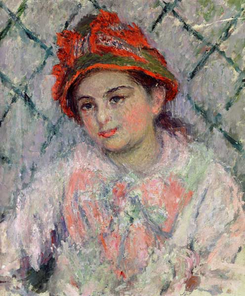 Portrait of Blanche Hoschede (1864-1947) as a Young Girl a Claude Monet