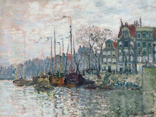 View of the Prins Hendrikkade and the Kromme Waal in Amsterdam a Claude Monet
