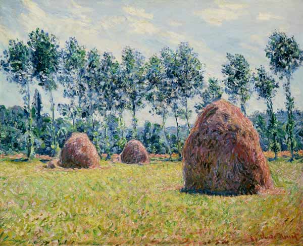 Haystacks at Giverny a Claude Monet