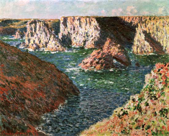 The Rocks of Belle Ile a Claude Monet
