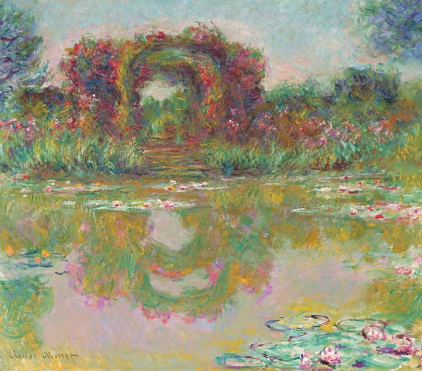 Der Rosenbogen in Giverny (Les arceaux de roses) a Claude Monet
