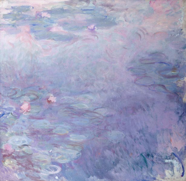 Ninfee con colori tenui a Claude Monet