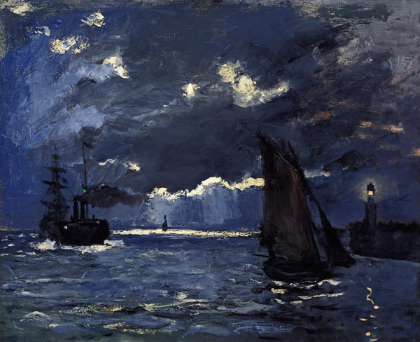 Seestück, Schiffe im Mondschein a Claude Monet