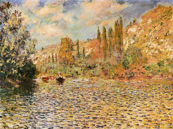 The Seine at Vetheuil a Claude Monet