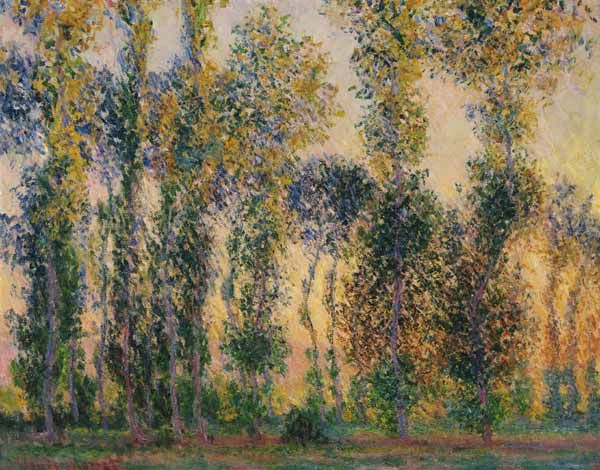 Poplars at Giverny, Sunrise a Claude Monet