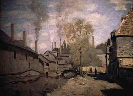 The Stream of Robec at Rouen a Claude Monet