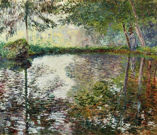 The Lake at Montgeron a Claude Monet