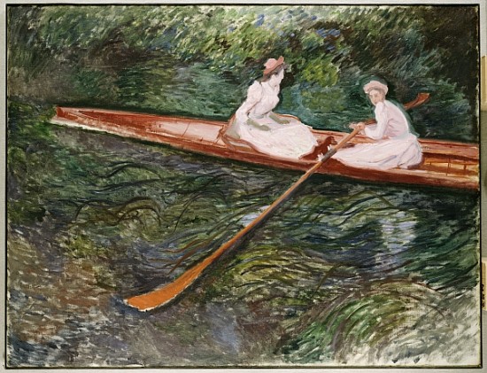 The Pink Rowing Boat a Claude Monet