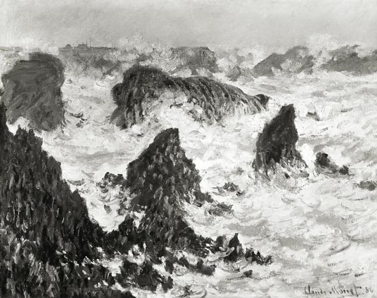 The Rocks of Belle-Ile a Claude Monet