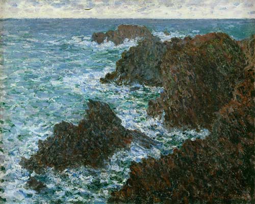 The Rocks at Belle-Ile, the Wild Coast a Claude Monet