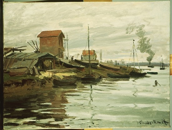 The Seine at Petit-Gennevilliers a Claude Monet