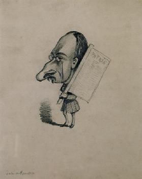 Jules de Premaray (1819-68) from a photograph by Nadar, c.1858 (pencil on paper)