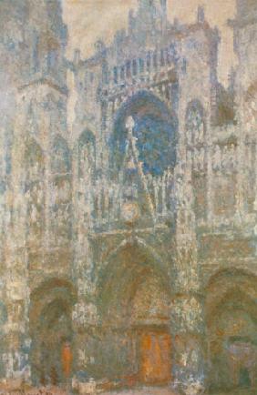 Rouen Cathedral, the west portal, dull weather