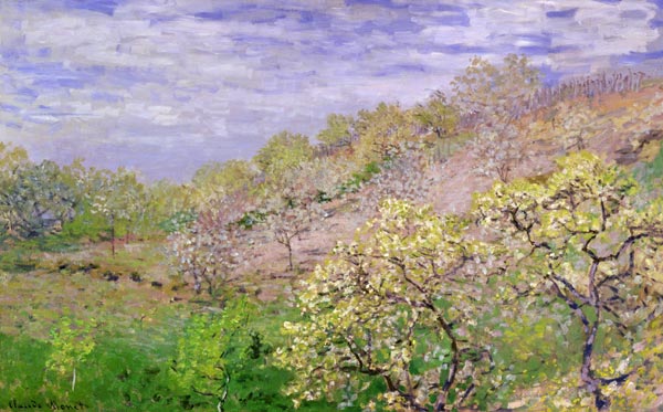 Trees in Blossom a Claude Monet