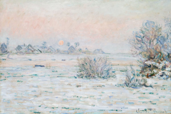 Winter Sun at Lavacourt a Claude Monet