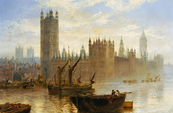 Westminster From The Thames a Claude T. Stanfield Moore