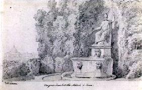 View of a Fountain in the Garden of the Villa Medici, Rome