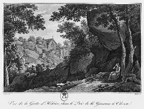View of Heloise grotto in the park of La Garenne at Clisson, illustration from ''Voyage pittoresque 