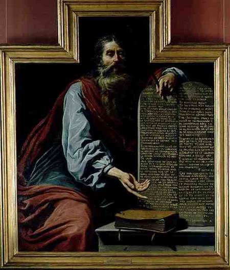 Moses with the Tablets of the Law a Claude Vignon