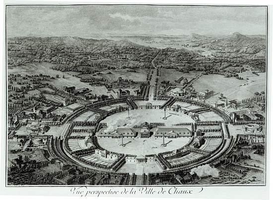 Perspective View of the Town of Chaux, c. 1804 a Claude Nicolas Ledoux