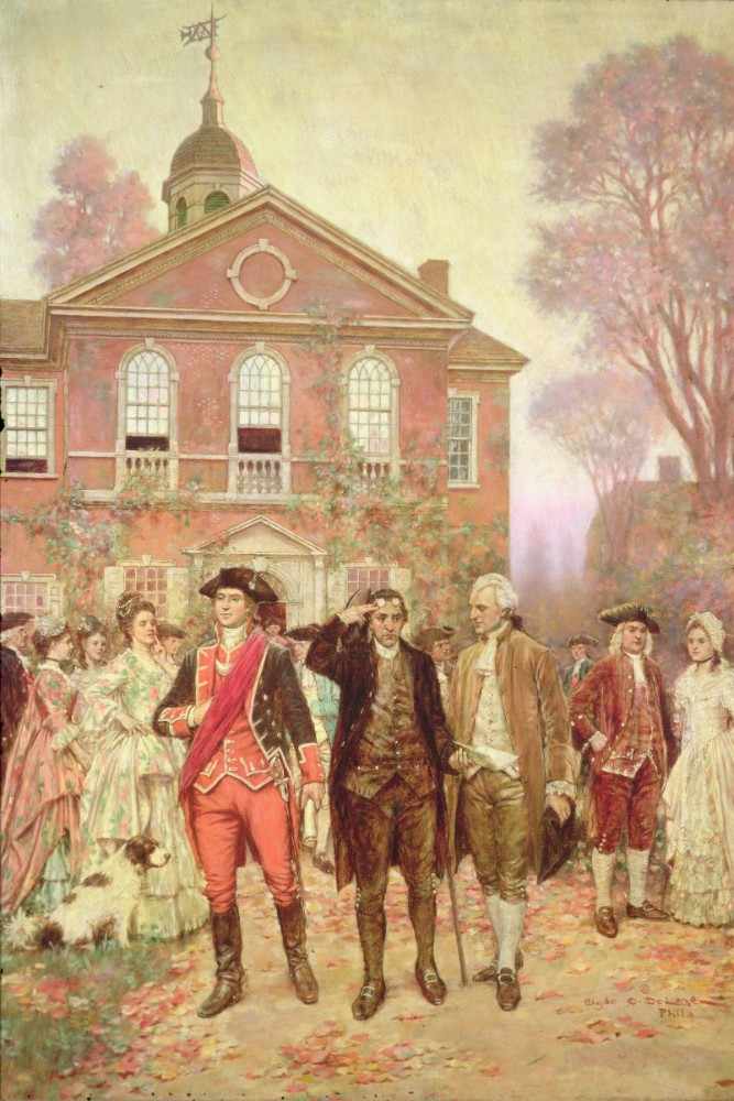 The First Continental Congress, Carpenters Hall, Philadelphia in 1774 a Clyde Osmer Deland