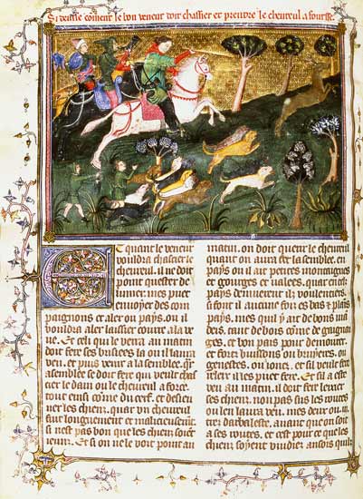 Pursuit of a Roe-buck, original text written a Comte de Foix Phebus le Chasseur Gaston III