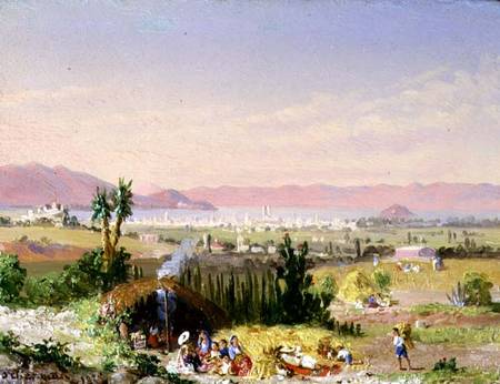 A View of Mexico City with an Encampment a Conrad Wise Chapman
