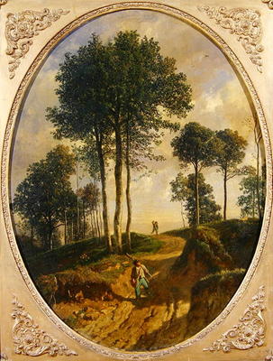 The Poacher (oil on canvas) a Constant-Emile Troyon