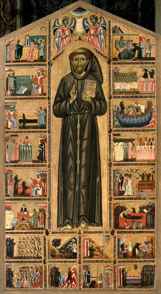Der Heilige Franz von Assisi und Szenen aus seinem Leben a Coppo  di Marcovaldo