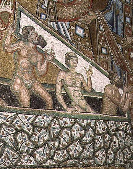 The Last Judgement, detail of the damned entering hell, from the vault above the apse a Coppo  di Marcovaldo